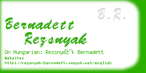 bernadett rezsnyak business card